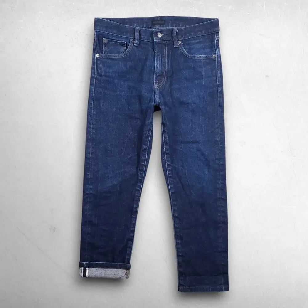 Uniqlo Selvedge Slim Straight Jeans Men 30 Blue 23.5